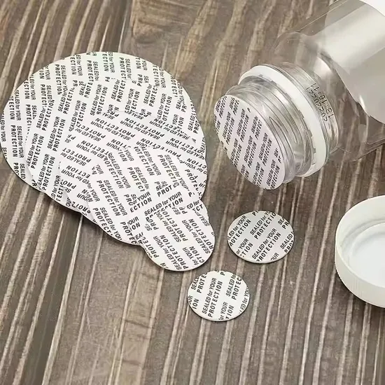 Sealed for Your Protection 70mm Self Adhesive Pressure Sensitive Jar Cap Seal Liner/Gasket/Lid